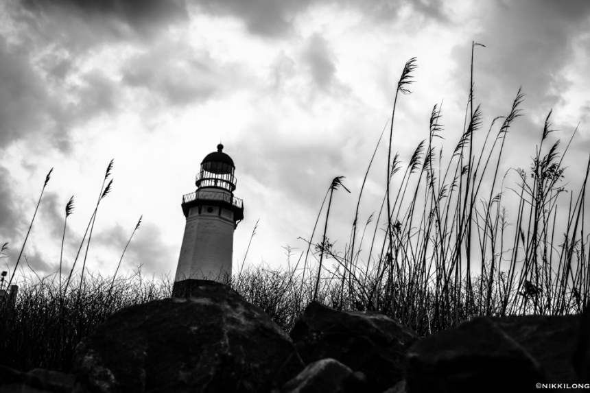 Montauk Lighthouse B&W Abstract